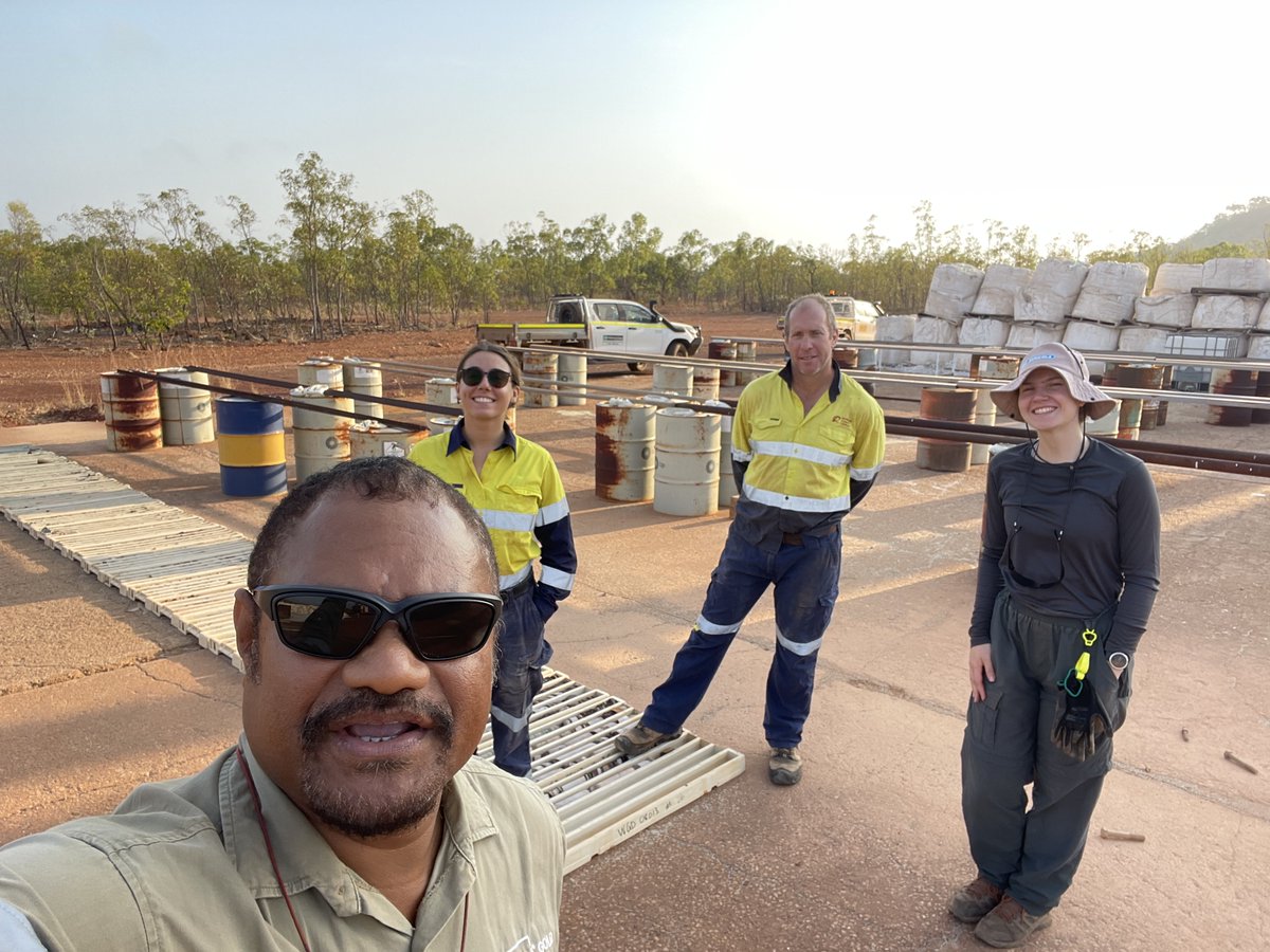 NT_Minerals's tweet photo. Out in the bush with our rockstars of NT Minerals, hunting for the next big copper find! These boots on the ground mix grit with smarts to power up the future. 😎🌿 #CopperHunters #FieldworkFun https://t.co/ZdQBAlsOor