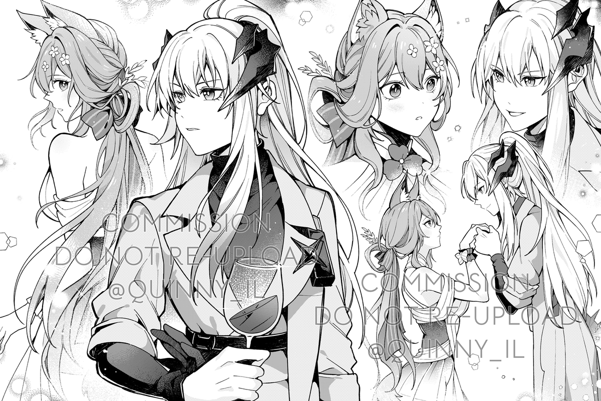 Black &amp; White art train

ไม่ค่อยได้ลงงาน commission ในนี้แต่มีทำอยู่บ้างนะ 🥹🫶 ชอบทำงานขาวดำ อยากวาดเล่นเป็นขาวดำเพราะมันทำไวกว่าแต่ก็ชอบเผลอลงสีทุกที (...) 