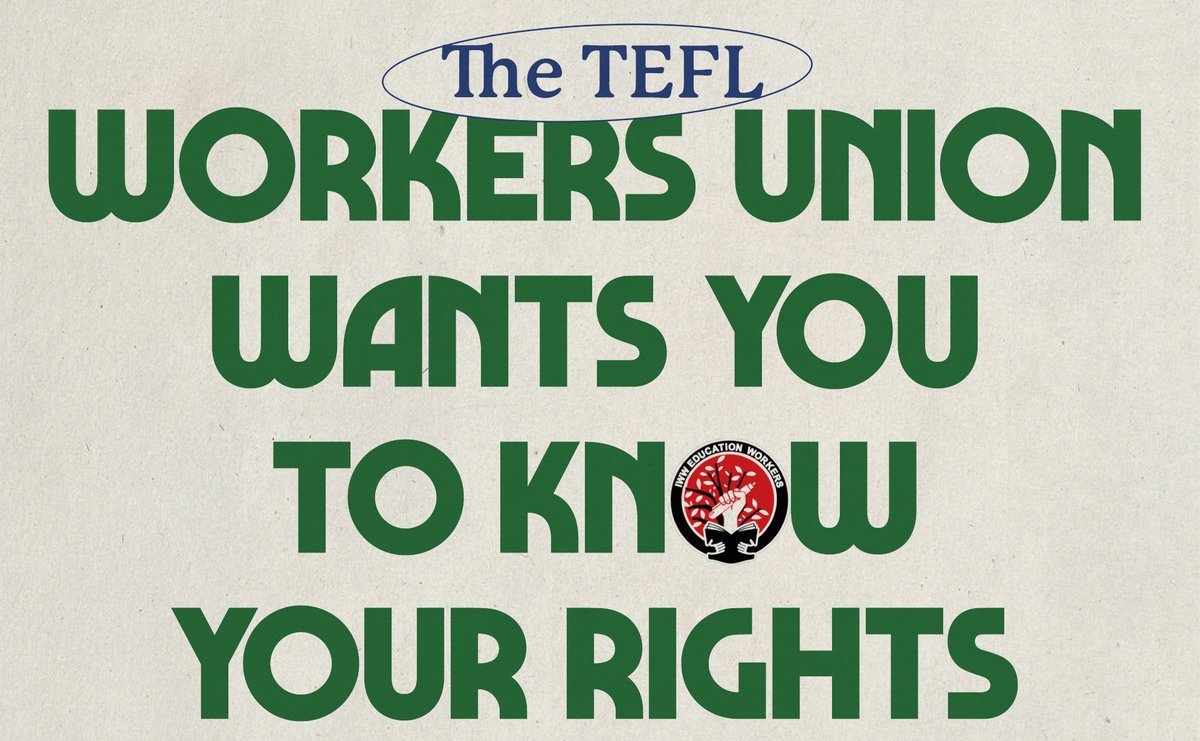 🗣️ Calling Edinburgh #TEFL workers! 💥 #Union rep training April 27/28 💥 Support your workmates & other #ELT workers 💥 #KnowYourRights Register ➡️ nudb.iww.org.uk/node/1286/ @EdinburghIww @EapForSJ @ESOLEngland @EsolManifesto @sbrowntweets @WOCinELT @Post16Educator #esol #esl