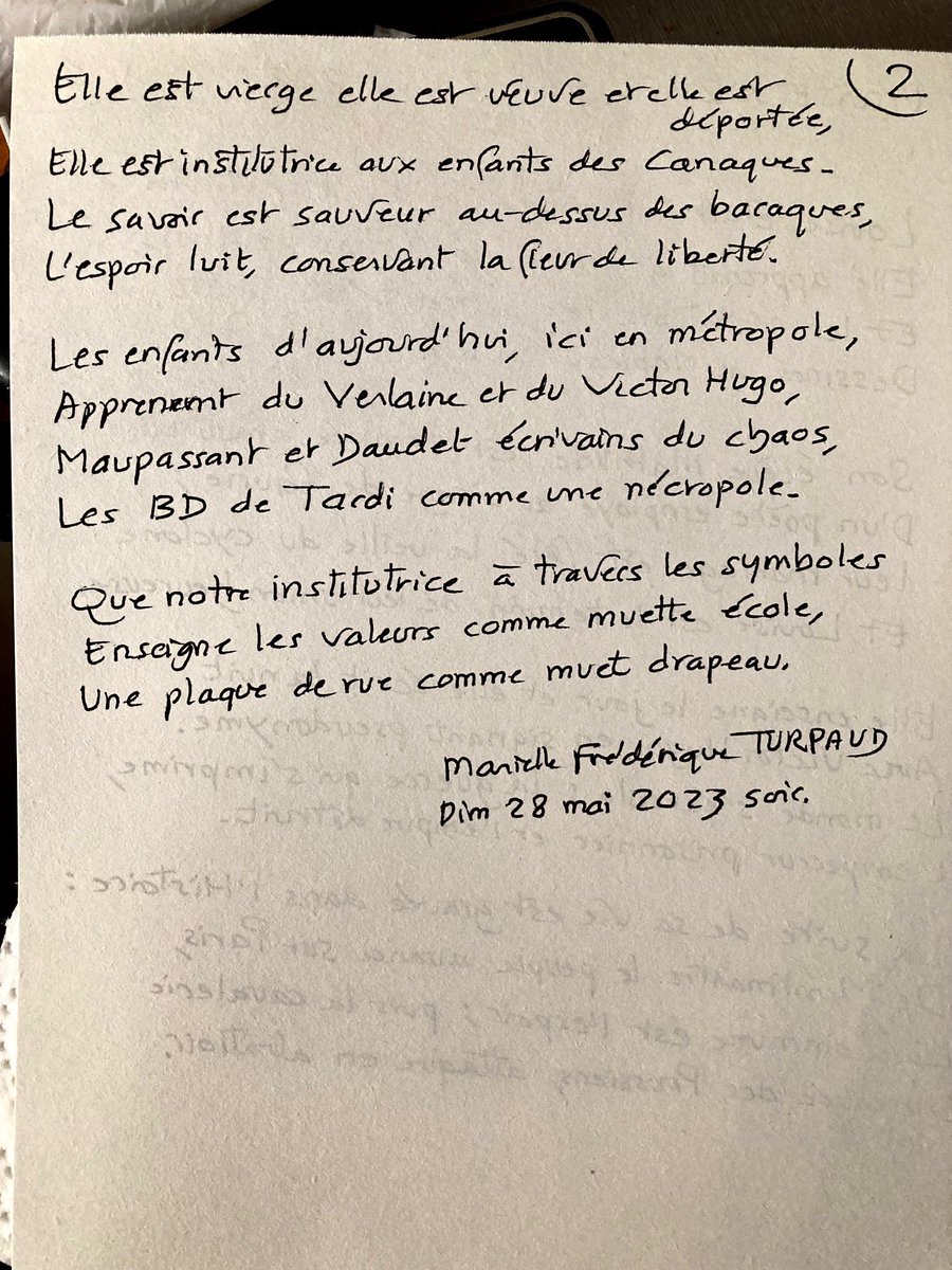 À la famille, aux amies et amis de Marielle Frédérique Turpaud, Condoléances et énergies 
 Le 18e perd une grande humaniste !
 Que son âme lucide et poète veille et nous illumine comme Marielle Frédérique l’a toujours fait !
@le18edumois