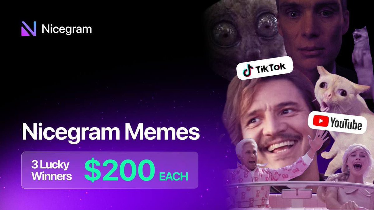 Get ready to unleash your creativity with @nicegramapp on YouTube and TikTok!

🤣 Craft hilarious meme videos highlighting #Nicegram's unique features.
Join the fun and showcase your imagination!  #VideoContest