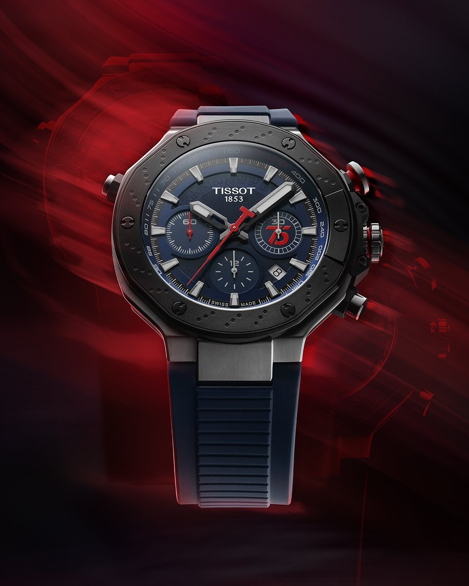 As the Official Timekeeper of MotoGP™ for a quarter of a century, we are proud to introduce the Tissot T-Race MotoGP™ Chronograph Valjoux 75th Anniversary 2024 celebrates the 75th anniversary of MotoGP™. #Tissot #TRace #MotoGP