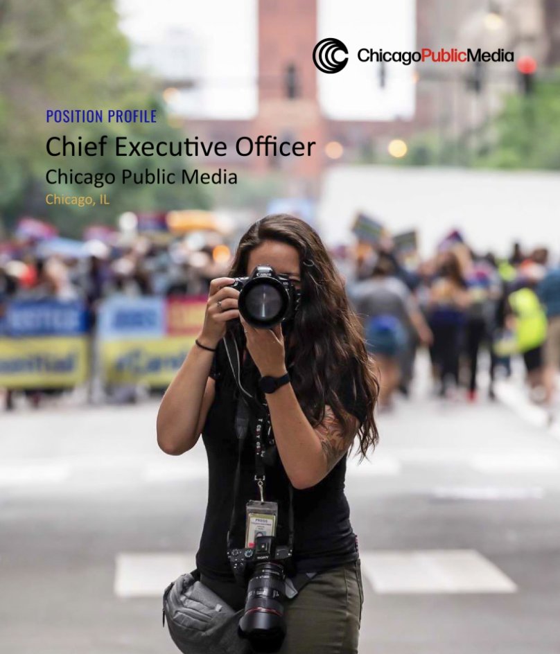 Last week, Chicago Public Media (CPM) — home to @Suntimes, @WBEZ & @Vocalo — launched a search for a new CEO. Since 2020, @mattmoog has held the position, & we say thanks for his service to our #journalism community. We’re excited for CPM’s new chapter! diversifiedsearchgroup.com/search/20764-c…