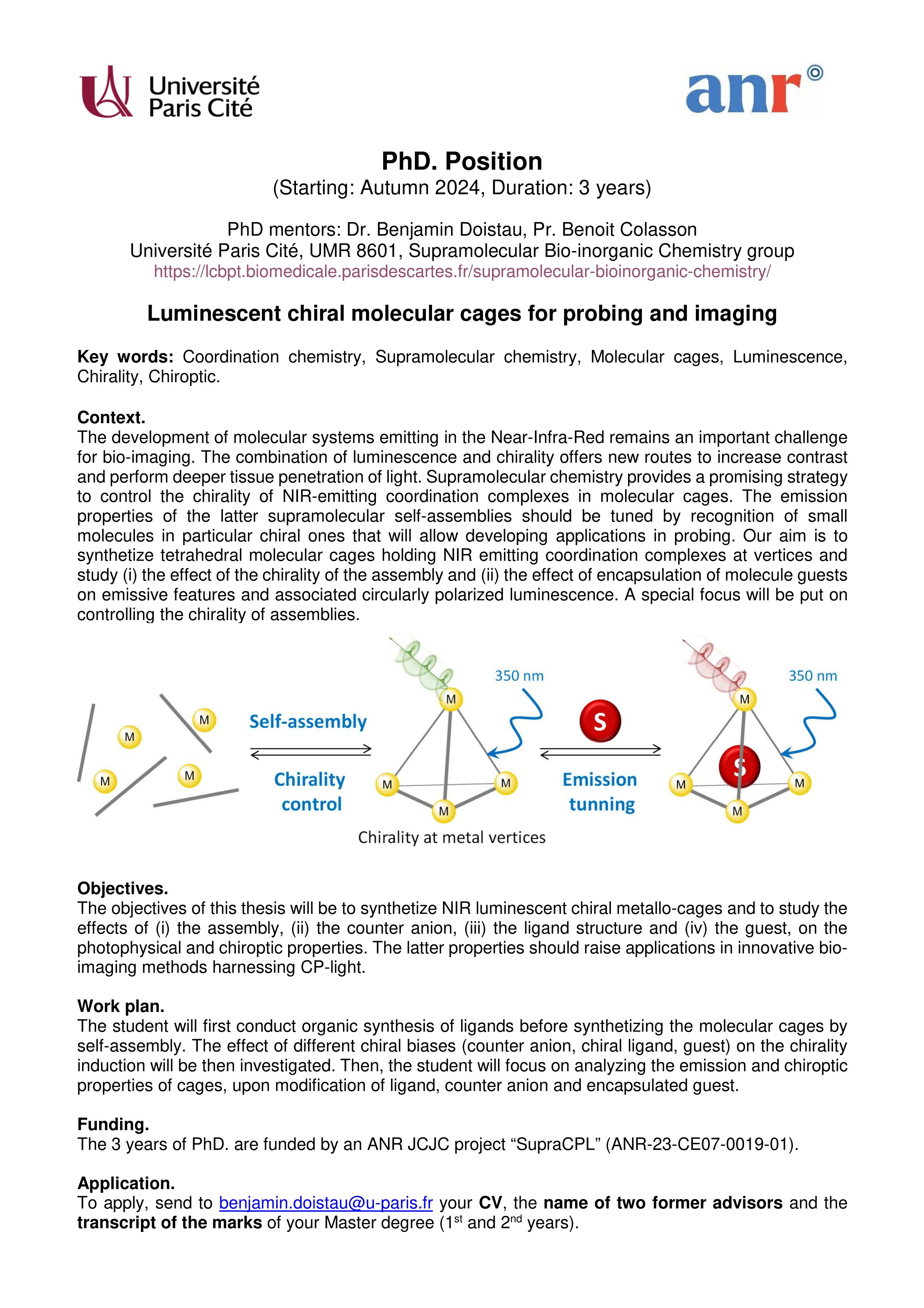 inorganic chemistry phd positions