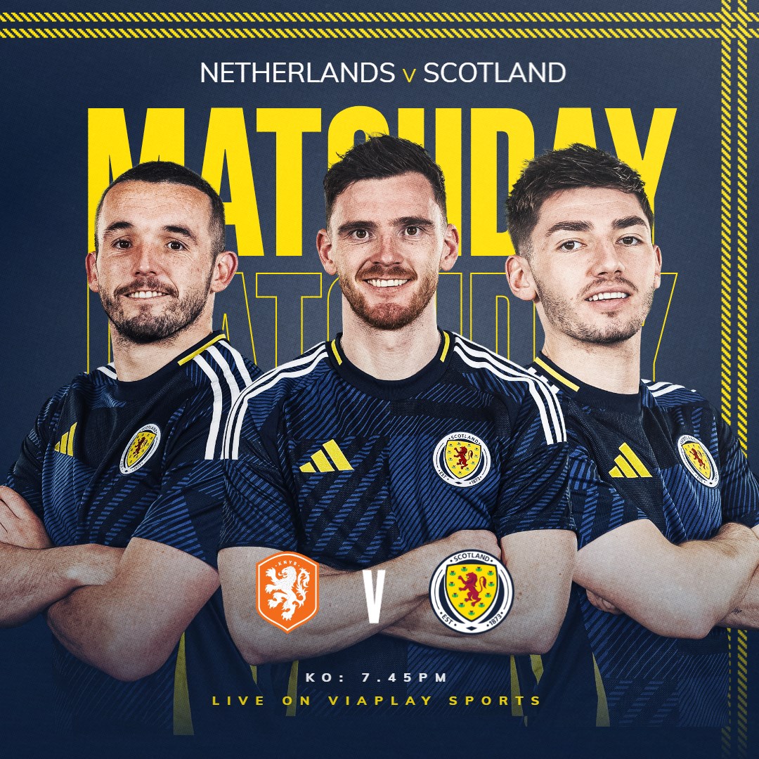 🏴󠁧󠁢󠁳󠁣󠁴󠁿 M A T C H D A Y 🏴󠁧󠁢󠁳󠁣󠁴󠁿 🆚 Netherlands v Scotland 🏆 International Friendly ⏰ 7.45pm 🏟️ Johan Cruijff Arena, Amsterdam 📺 Live on @ViaplaySportsUK ➡️ Preview: scotfa.co/NedScoPrv #NEDSCO