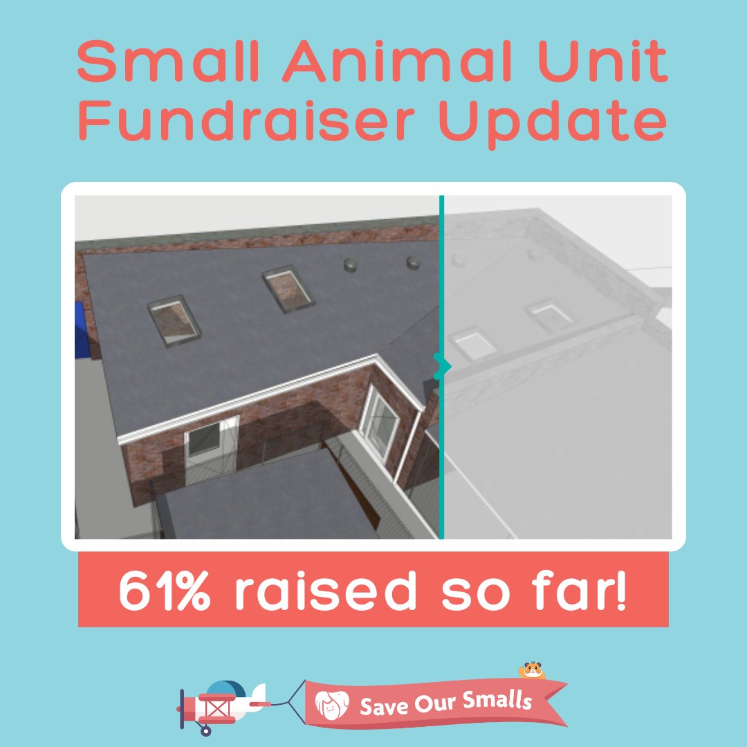 🐹 We would like to say a huge THANK YOU to everyone who has got involved with our fundraiser and helped us get to 61% so far! Please support us if you can 💙 crowdfunder.co.uk/p/saveoursmalls