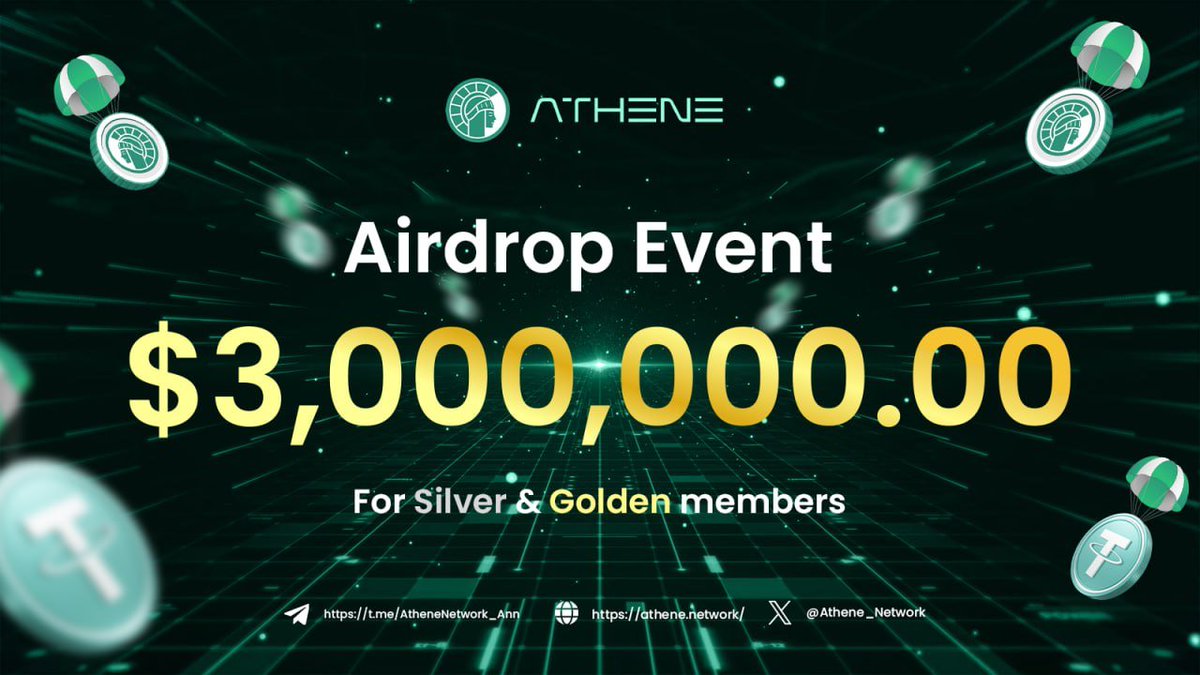 Athene_Network's tweet photo. 📌 Premium packages  (https://t.co/av8azgar11)

📣 $3,000,000.00 Giveaway for our Silver and Gold members! 💰💎

💸 When you refer new users, not only do you supercharge your Booster for more GEM-ATH-LION rewards, but you also get fantastic referral bonuses:
🥈 Silver member: Earn $0.5 for each successful referral!
🥇 Golden member: Earn $1 for each successful referral!
💰 Unlimited income

Here are the important conditions👇
1️⃣ The referred person must complete KYC successfully.
2️⃣ Within the first 30 days of registration or upon successful KYC, the referred person must be active for a minimum of 15 days.

⏰ Start time: Early April, 2024
⏰ End time: until the $3 million is fully distributed
⚡️ Mark your calendars!

Related news: https://t.co/CSxnSrpYUJ