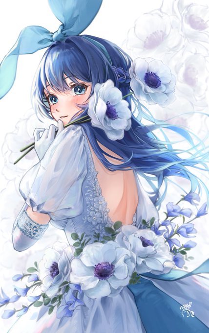 #知名度を上げたいので拡散してください花と女の子を描くのが好きです拡散して頂けたら嬉しいです 