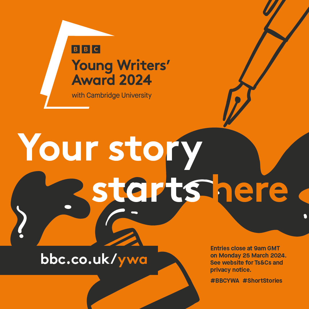 Calling all 14-18 year olds! It's your final chance to submit your #ShortStories for the BBC Young Writers’ Award🖋️ Enter before 9am on Monday at bbc.co.uk/ywa! #BBCYWA