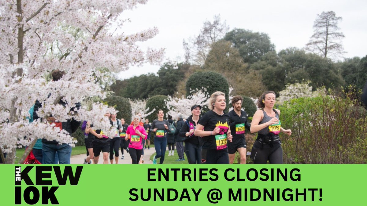 BE QUICK! Kew 10K entries will close at midnight on Sunday. run-fest.com/kew-the-run/ke…