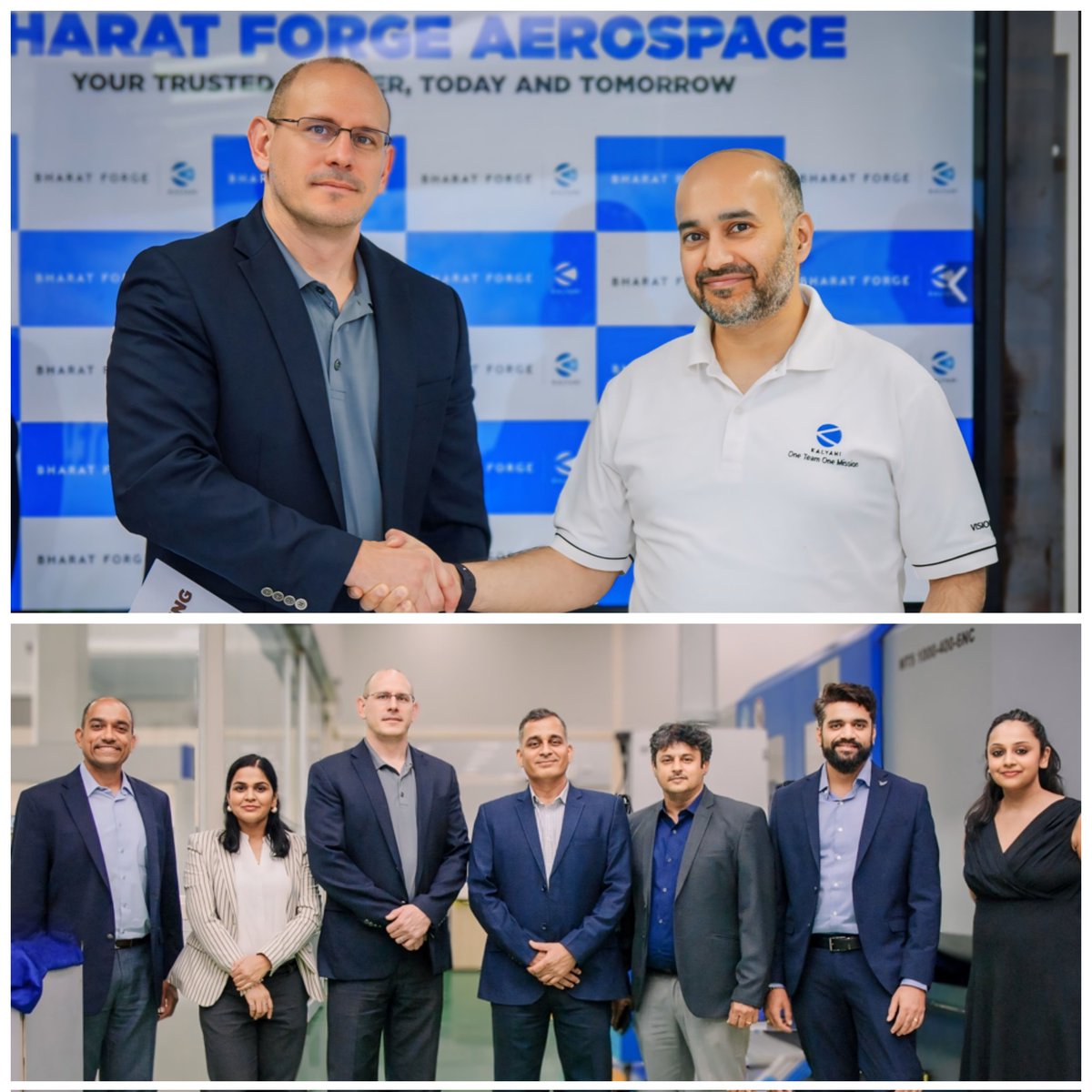 Grateful for hosting #Collins_Aerospace  executives—Chad Cunnigan (Executive Director – Supply Chain), Seema Mishra (Associate Director – GSD India), and Prasath Babu Kuppa (Advanced Structures Asia Supply Chain Op Ex)—at our Aerospace facility. 
1/2