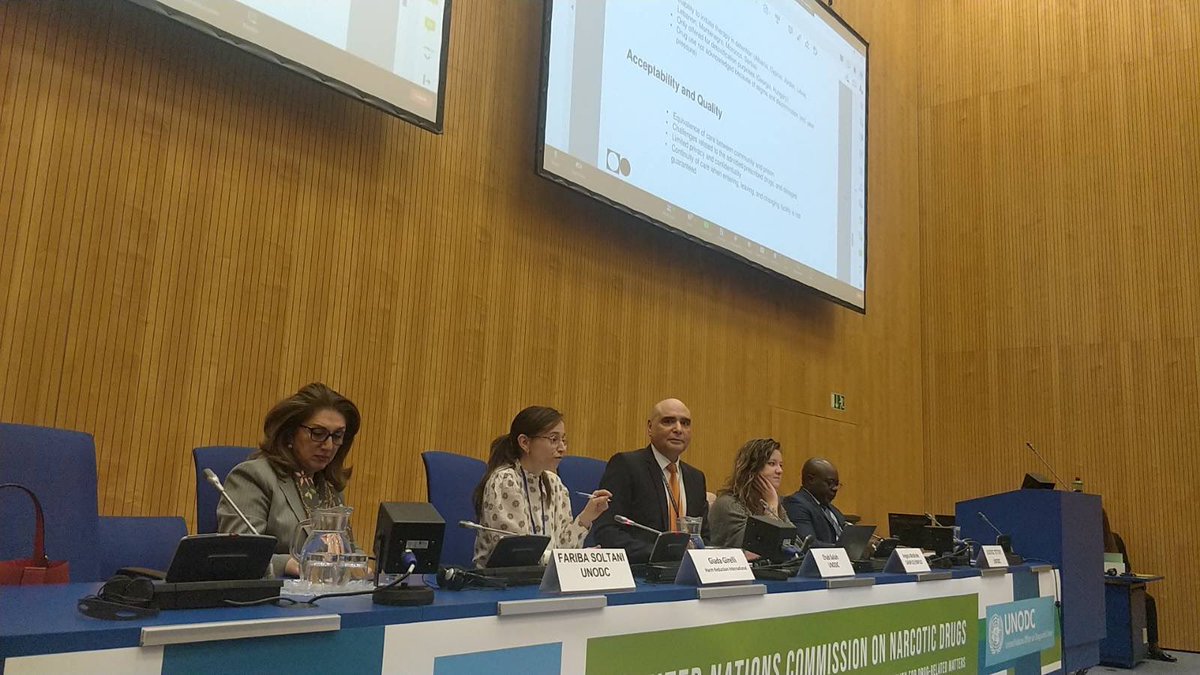 Ajeng Larasati (@a_larasati12) on Twitter photo At CND side event this morning:
<a href="/HRInews/">Harm Reduction International</a>’ Senior Analyst <a href="/giaaaaada/">Giada Girelli</a> addressing the room on the importance of OAT in prison; emphasizing that prison health is public health, and people in prison retain their right to health. At CND side event this morning:
<a href="/HRInews/">Harm Reduction International</a>’ Senior Analyst <a href="/giaaaaada/">Giada Girelli</a> addressing the room on the importance of OAT in prison; emphasizing that prison health is public health, and people in prison retain their right to health.