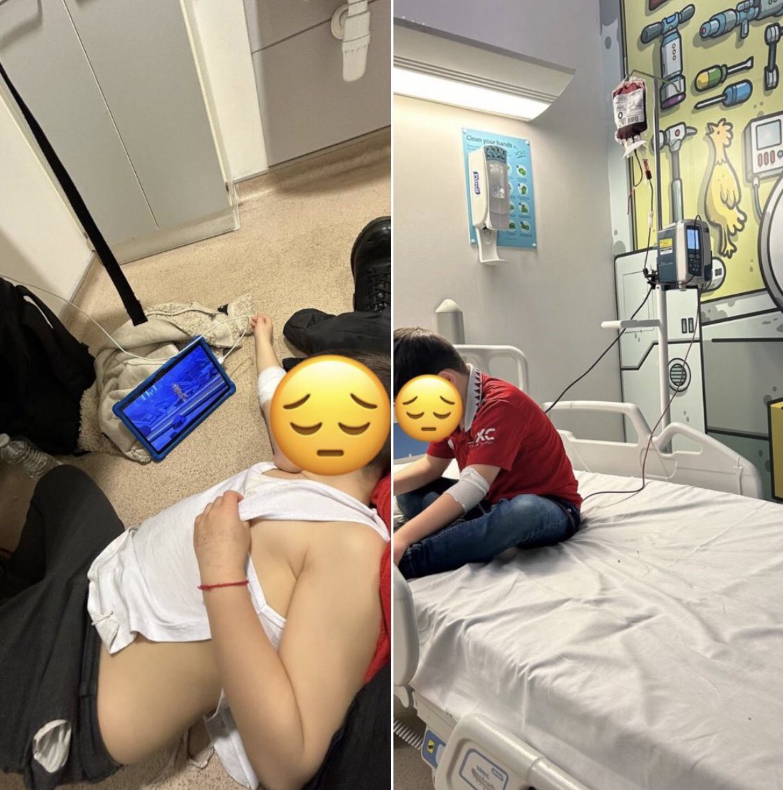 visegrad24's tweet image. British nurses wearing pro-Palestine pins and other symbols forced a 9-year-old Jewish boy wearing a kippah out of his bed and down onto the floor while he was receiving receiving a blood transfusion at the Royal Manchester Children's Hospital.

Great Britain 2024…

🇬🇧🇮🇱