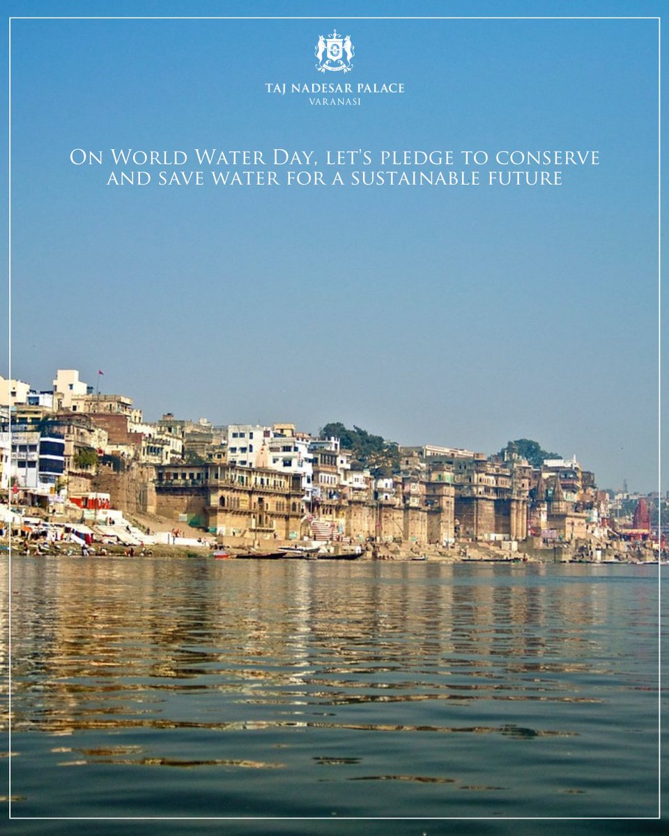 On World Water Day, let's celebrate the essence of water and its indispensable role in our existence. Together, let's pledge to preserve and cherish this life-giving resource, fostering a sustainable environment for generations to come. #WorldWaterDay #TajNadesarPalace #TajHotels