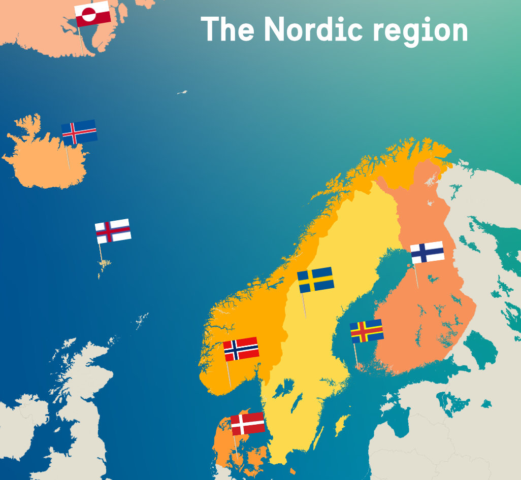 Saturday 23 March is Nordic Day! 🇩🇰🇫🇮🇮🇸🇳🇴🇸🇪🇫🇴🇬🇱🇦🇽 We want to take this opportunity to celebrate the Nordic countries – this geographical and cultural region that includes Denmark, Finland, Iceland, Norway and Sweden, as well as the Faroe Islands, Greenland and Åland. ❤️🤍💙💛