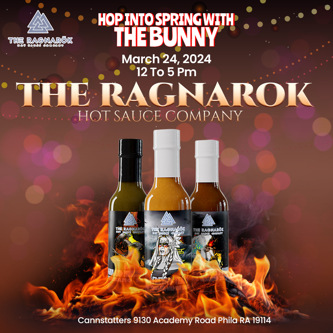 Get ready to ignite your taste buds! Ragnarok Hot Sauce Company is bringing the heat to the 'Hop into Spring with the Bunny' festival happening on March 24th! 

Swing by our booth for a fiery flavor adventure you won't forget!
ragnarokhotsauce.com

#HopIntoSpring #RagnarokHeat