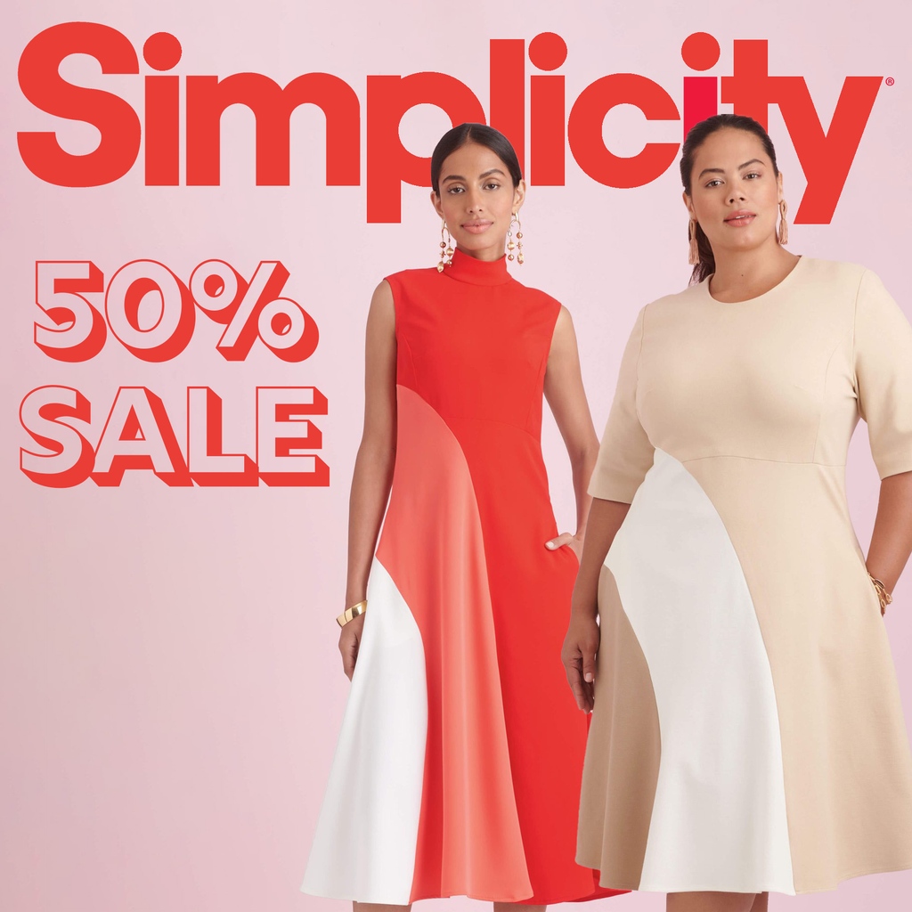SimpMcCalls's tweet image. 50% off Simplicity starts today! Head to l8r.it/PIub to see the latest releases including these colourblocked knit dresses - S9886 and S9887! Available in PDF and paper options and sizes 4-38.
#SimplicityPatterns #SimplicitySewingPatterns