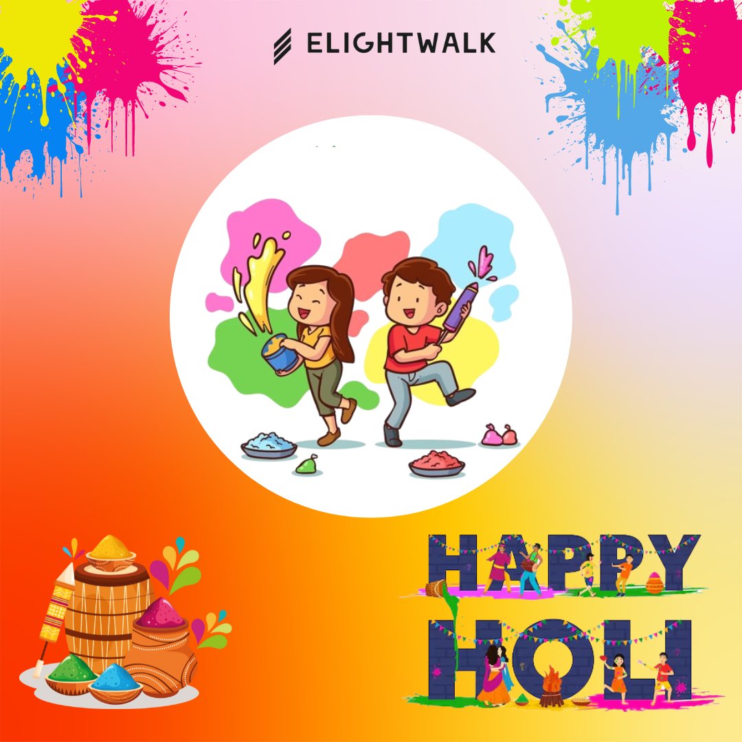 Happy #Holi to everyone from Team #Elightwalk !
May your day be filled with vibrant colours, joy, and laughter as you celebrate this festival of love and happiness. Let the spirit of Holi bring people together in unity and harmony.
#happyholi #holi2024 #holiwishes #playwithcolors