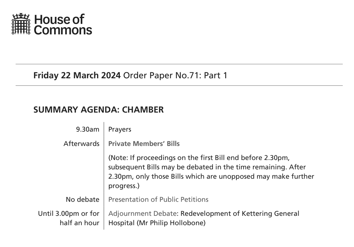 The House of Commons sits from 9.30am today. Find out what’s on: commonsbusiness.parliament.uk/Document/86412… The #OrderPaper is published each sitting day and lists the business of the House. Follow the Chamber in real time: now.parliament.uk