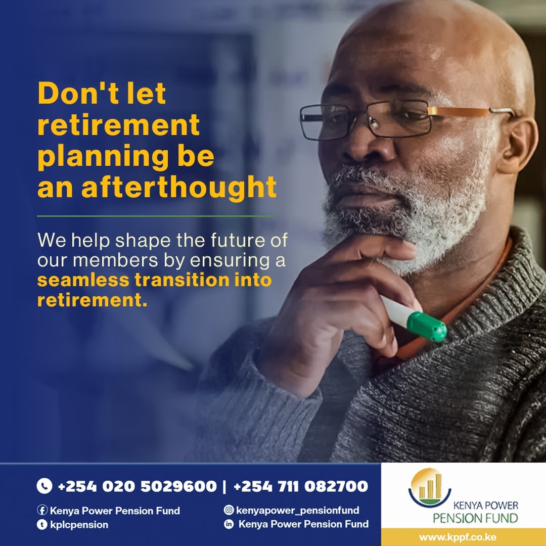 Retirement isn't just a destination; it's a journey we shape today!

#Retirement #RetirementSavings #PensionBenefits #KenyaPower #Pensions #Pension #PensionSchemes #KPLC