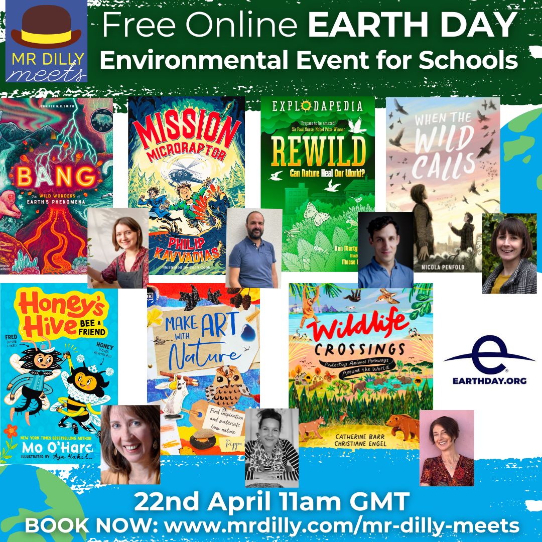 🌎#EARTHDAY 2024 Environment Special. FREE online creativity, learning & discovering event with me @PhilipKavvadias @Mo_OHara @PippaPixley1 @nicolapenfold @catherine_barr @mountainogre @wondertheoryart 22 April 11am BOOK tinyurl.com/6fj6eyc4 #edutwitter #environment #schools