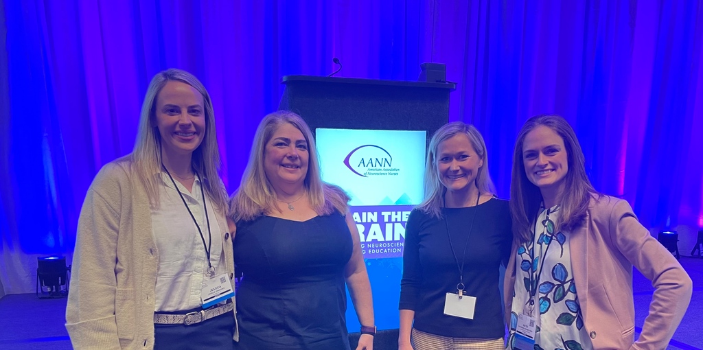 UofLNeurosurg's tweet photo. Our stellar Nurse Practitioners attended &amp; presented at the @NeuroNursesAANN Annual Conference this week in Salt Lake City. 
Our own @ksmeyer21 was even named the 2024-2025 president! 
#AANN24 #AANN #neuronerds #nurseneuronerds @UofLHealth @UofL https://t.co/1JkeEn0yx0