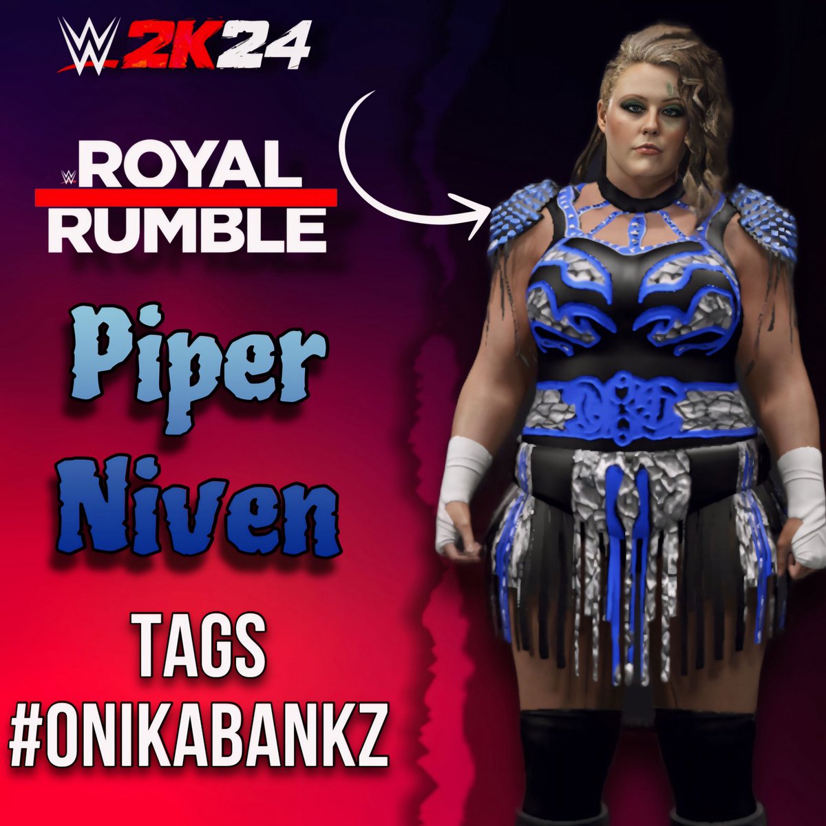 onikabankz's tweet photo. @PiperNivenWWE RR Gear is now available for download on WWE2K24 CC! βοΈ π
Tags - #onikabankz
#nxt #nxtuk #wwe #wwegames #wwe2k #wwe2k24 #piperniven #pipernivenwwe #doudrop #impactwrestling #aew #aewdynamite https://t.co/TZTIonBB3n
