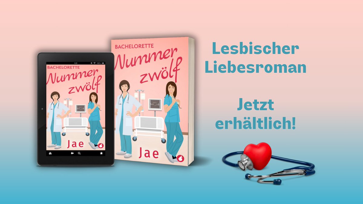 Ich freue mich sehr, dass mein neuer lesbischer Liebesroman 'Bachelorette Nummer zwölf' jetzt überall erhältlich ist! Eine warmherzige Krankenschwester ersteigert versehentlich ein Date mit einer unnahbaren Ärztin. jae-fiction.de/bachelorette-n… #lesbischeLiteratur #LGBT