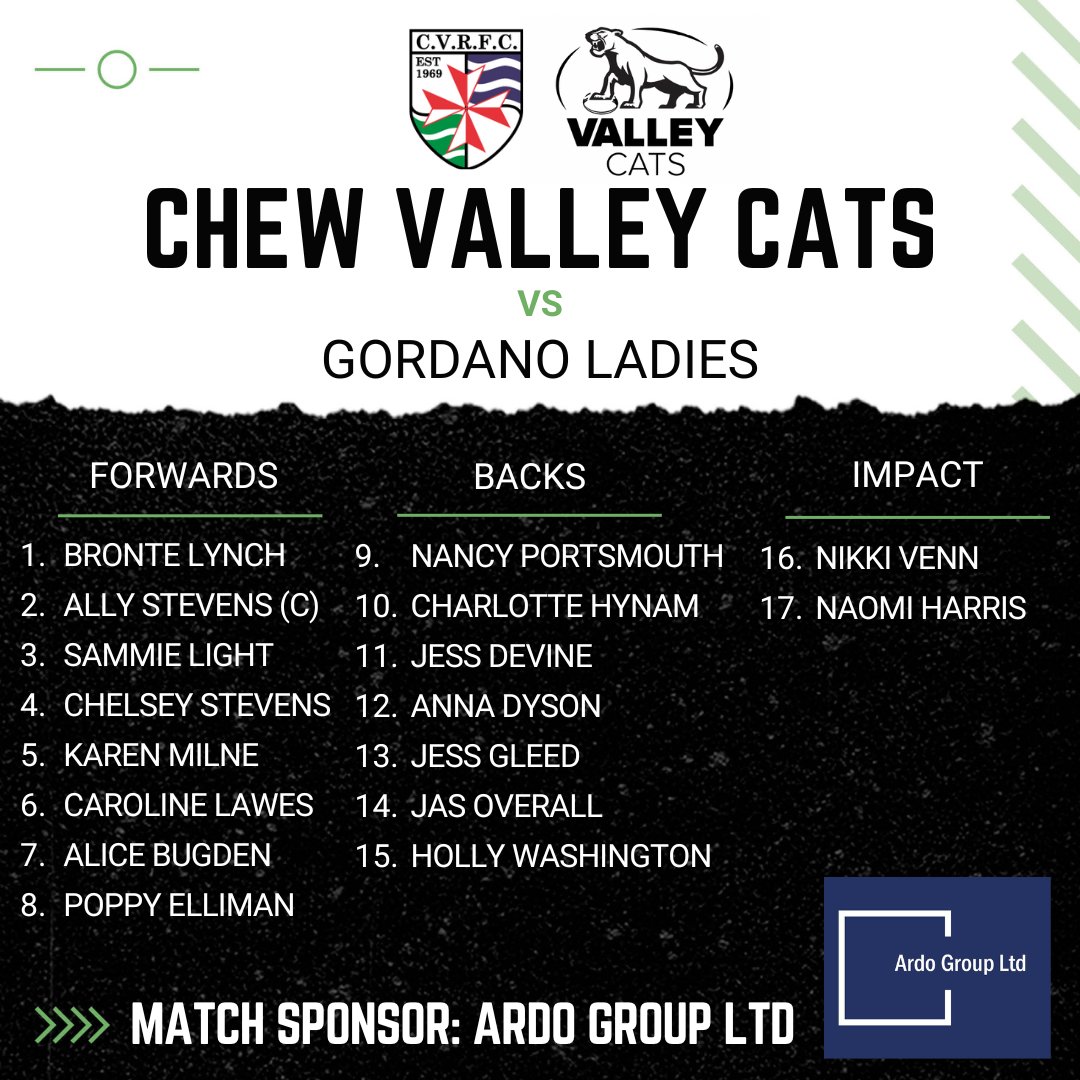 chewvalleyrfc's tweet image. Saturday KO 2:30pm
1st Vs @RfcMatson (H)
@MineheadRfc Vs 2nds (A)
3rds Vs @NandB_RFC (H)

Sunday 3pm
Valley Cats Vs @GordanoLRugby (H)

#chewrugby