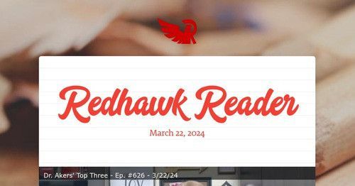 Please see this weeks Redhawk Reader! Tomorrow is our Spring Carnival and we are SO excited to see you there! #WeAreRennell buff.ly/4aaJi9e