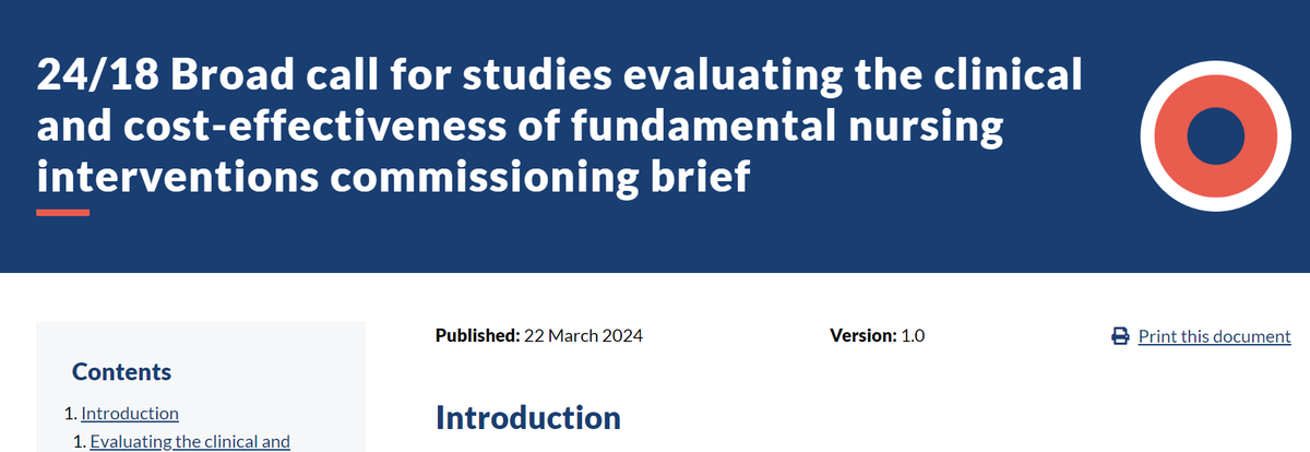 Keith Couper (@keithcouper) on Twitter photo Exciting new <a href="/NIHRresearch/">National Institute for Health and Care Research</a> HTA commissioned call for research to evaluate the clinical and cost-effectiveness of nurse-led interventions.
Fantastic to see NIHR support for this and really looking to see what fantastic ideas get funded
nihr.ac.uk/documents/broaโฆ Exciting new <a href="/NIHRresearch/">National Institute for Health and Care Research</a> HTA commissioned call for research to evaluate the clinical and cost-effectiveness of nurse-led interventions.
Fantastic to see NIHR support for this and really looking to see what fantastic ideas get funded
nihr.ac.uk/documents/broaโฆ