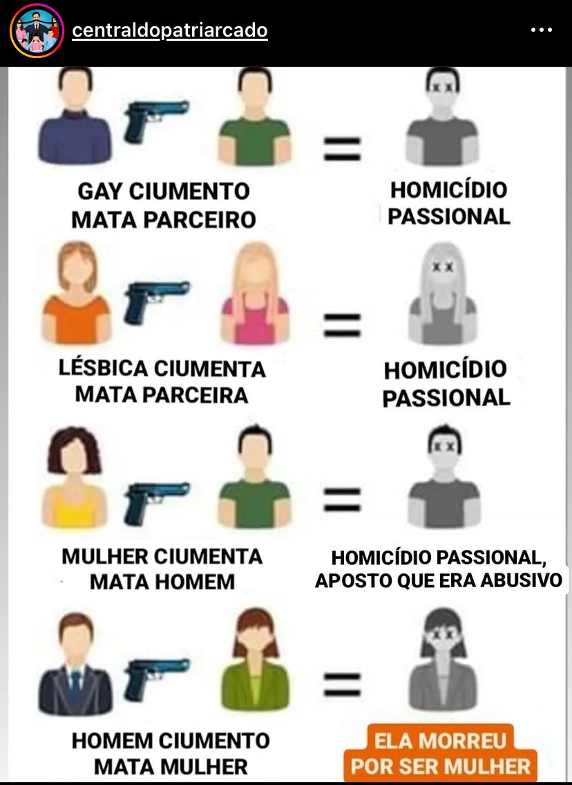 A aberração jurídica do feminicídio explicada em desenhos e lógica básica.