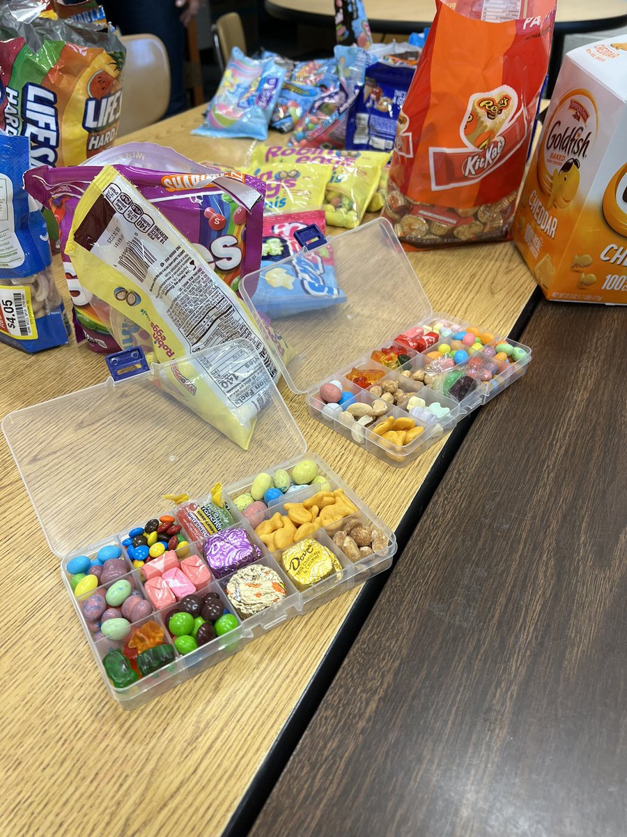 Snackle Boxes to prepare for PD and conferences! We’re prepared for the final days before spring break! #BelAirBengals #PAWSitivelyAwesome @APS_Elementary
