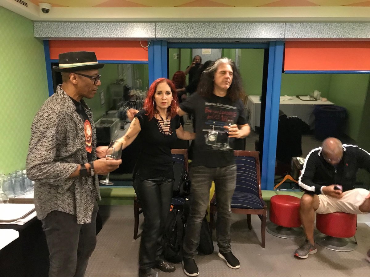 JGP after show hang in the green room of the pool stage at @cruisetotheedge.With @AlexSkolnick Adam Holzman Paul Frazier Gene Lake! We had a great time!   janegetter.komi.io