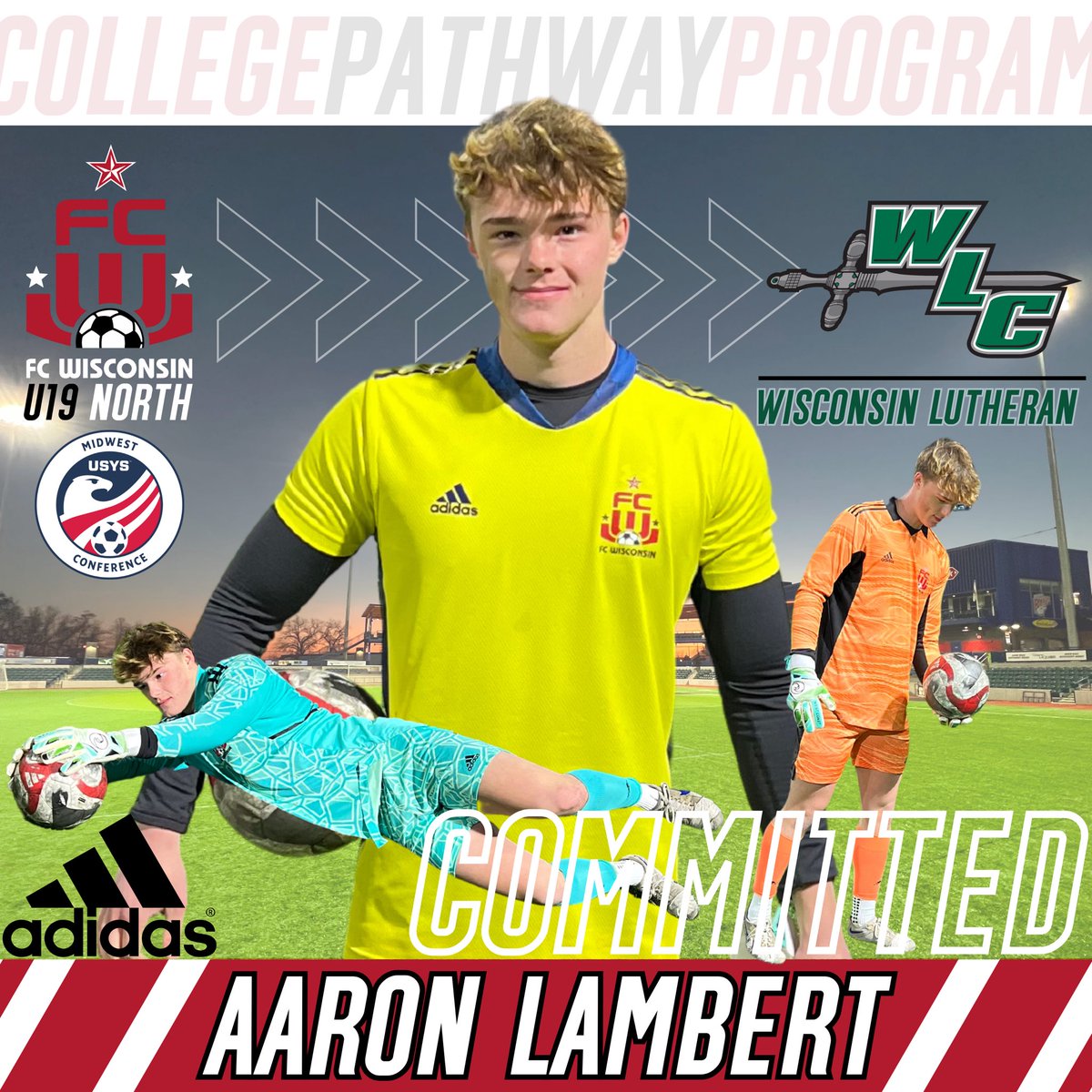 Congratulations to Aaron Lambert for his commitment to Wisconsin Lutheran College 🧤🧤
Aaron's work rate, attitude, team play, consistency &amp; coachability stand out in his time with the North!
We are proud of you Aaron &amp; TY for your commitment to our player development model!