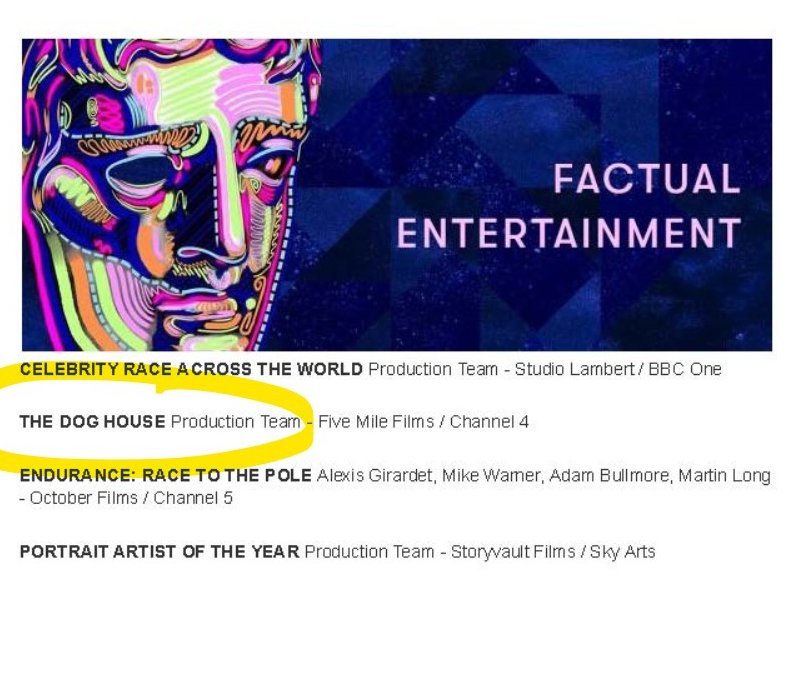 Hold the phone...BAFTA nomination for The Dog House.  Made up for you team @five_mile_films 💥

Music Composition by our very own Wayne Roberts & Patrick Hatchett
#BAFTATVAwards  #MusicPublishing #OriginalMusicComposition #BLiP #TheDogHouse #FactualEntertainment