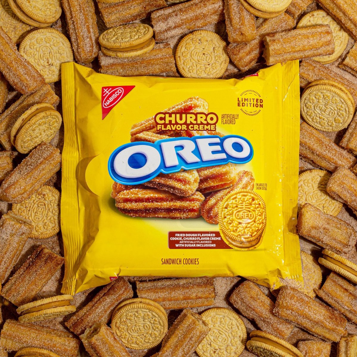 porqueTTarg's tweet photo. "Oreo": 

Porque sacarán una nueva variedad de galletitas edición limitada sabor "Churro". https://t.co/YQE9XXnTZQ