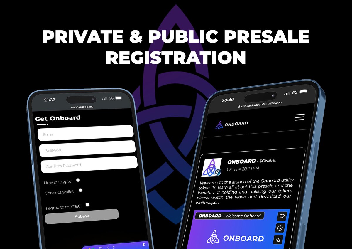Whale_Shiller's tweet image. It&apos;s happening at @Onboard_Me.
Don&apos;t miss the chance to register for our presale! Both Private and Public round registrations are still open.

Private - forms.gle/LgTiQnsLnwSdeu…
Public - forms.gle/1UmkqnpqMx1XSa

#crypto #cryptocurrency #onboardcrypto #presale #cryptopresale