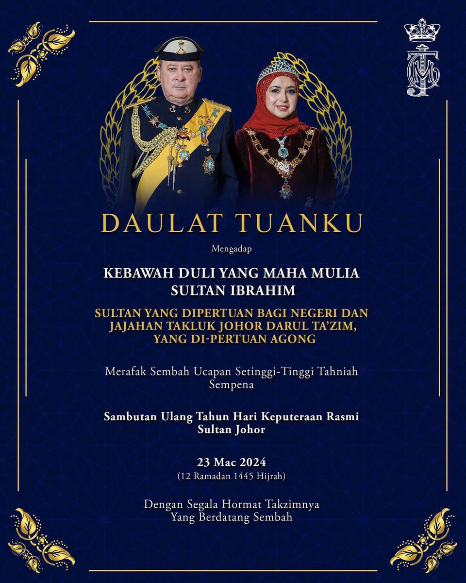 HRH Crown Prince of Johor tweet media