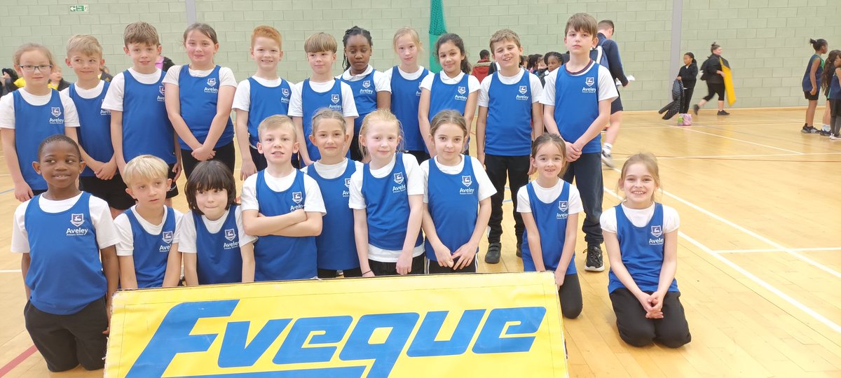 PeAveley's tweet photo. Wonderful effort today by the year 
3 and 4 sportshall athletics team. 
Lots of sweat and hard work. Finishing  a very respectable and well earned 8th place out of 19 schools. 
Well done all! 
#WeAreAveley https://t.co/STMLxdR0yt