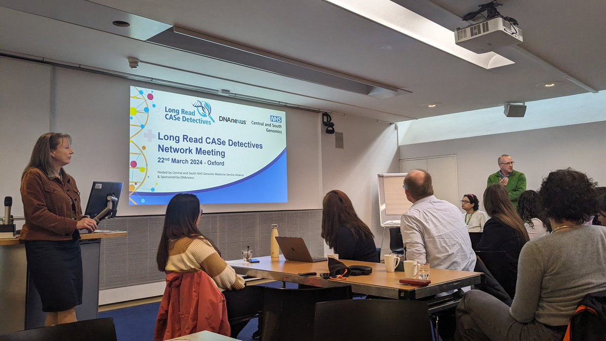 Fantastic morning at the @CaS_Genomics Long Read CASe Detectives Network meeting - lots of discussion in the room about how we can use #Genomic technology to improve patient care