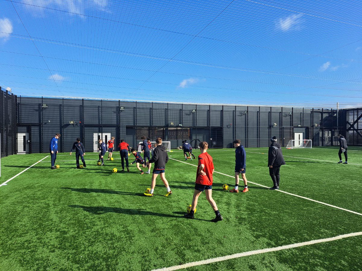 S4 have had an excellent morning #training session with Newcastle United Football Club. #football #schooltrip #teamwork #StrongerTogether