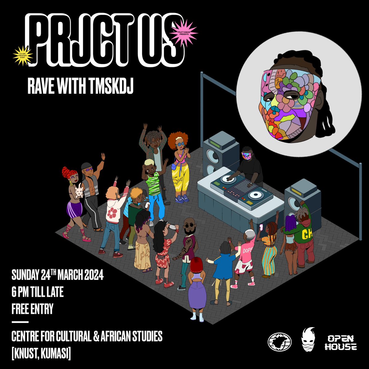 openhouseaccra's tweet photo. We are in Kumasi this weekend with @PRJCT_Kumasi x @TMSKDJ #PRJCTUS 

Sign up for SPIN PRJCT - https://t.co/6QkqsijNOp https://t.co/ytXhgvHHam