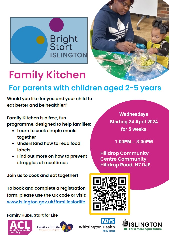 The next 5-week Family Kitchen course will run at Hilldrop on Wednesday afternoons from 24th April. Register via the link 👇