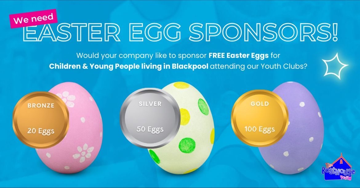 With Easter around the corner, The Boathouse Youth needs you!🐣🌷 We are looking for Easter egg sponsors to ensure that our children and young people have an Easter egg this Easter! 🐰 Please get in touch today if you wish to support us in spreading some Easter joy! 🤩