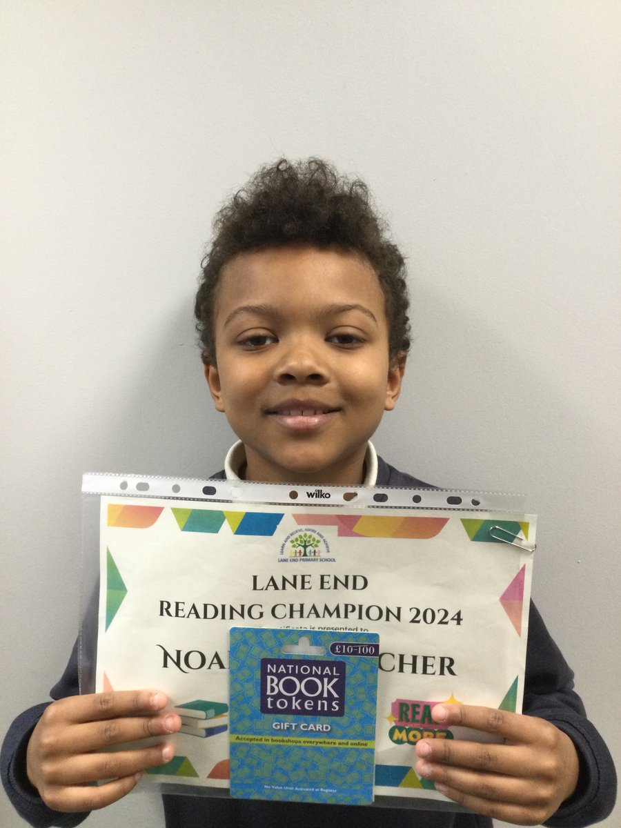 We are all so proud of Noah, the Lane End reading champion for 2024! Now, he's into the national competition🏆📙