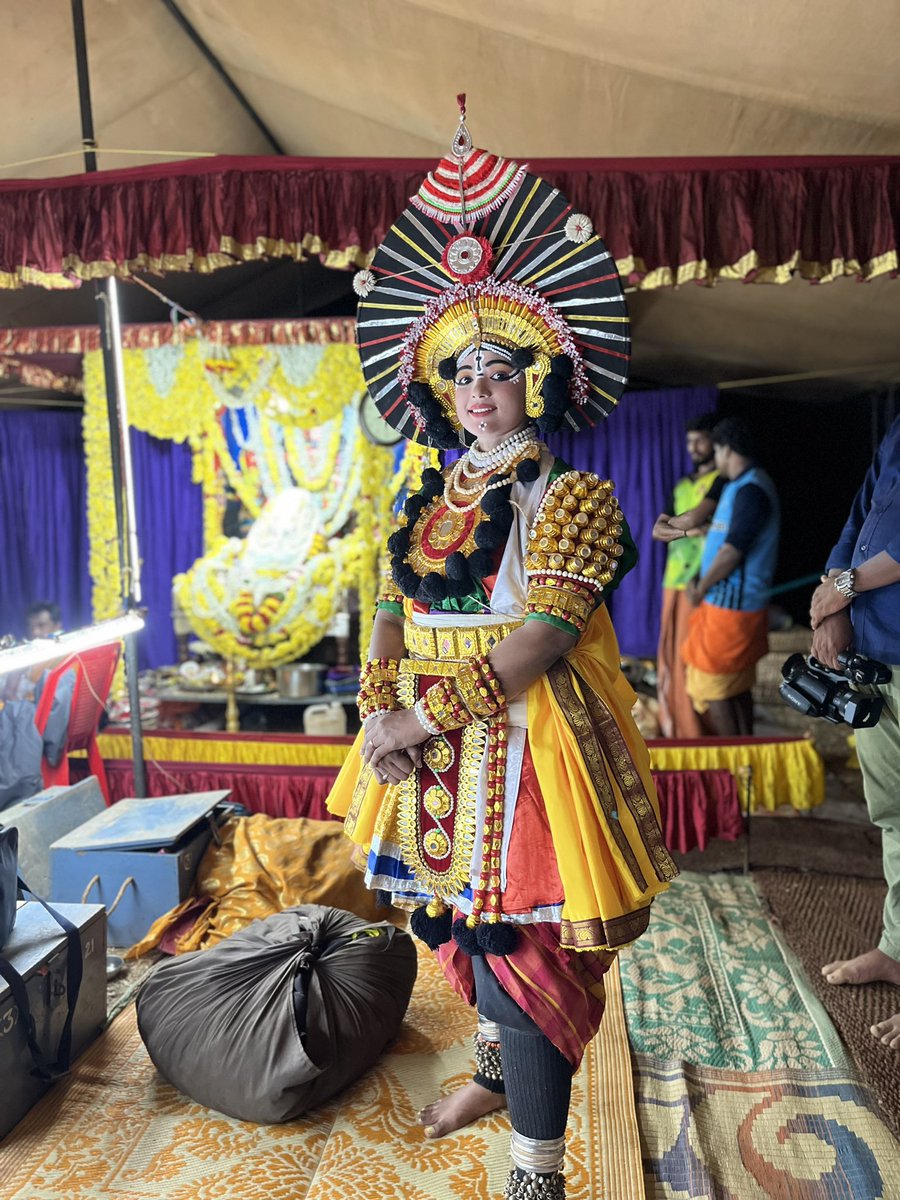 Yesterday's Yakshagana performance at Kollur Kshetra Mahathme was a heartfelt return to my childhood passion. Since fourth grade, Yakshagana has been a significant part of my life, shaping my identity and fostering a deep connection to tradition. #bhoomishetty #alittlebrowngirl