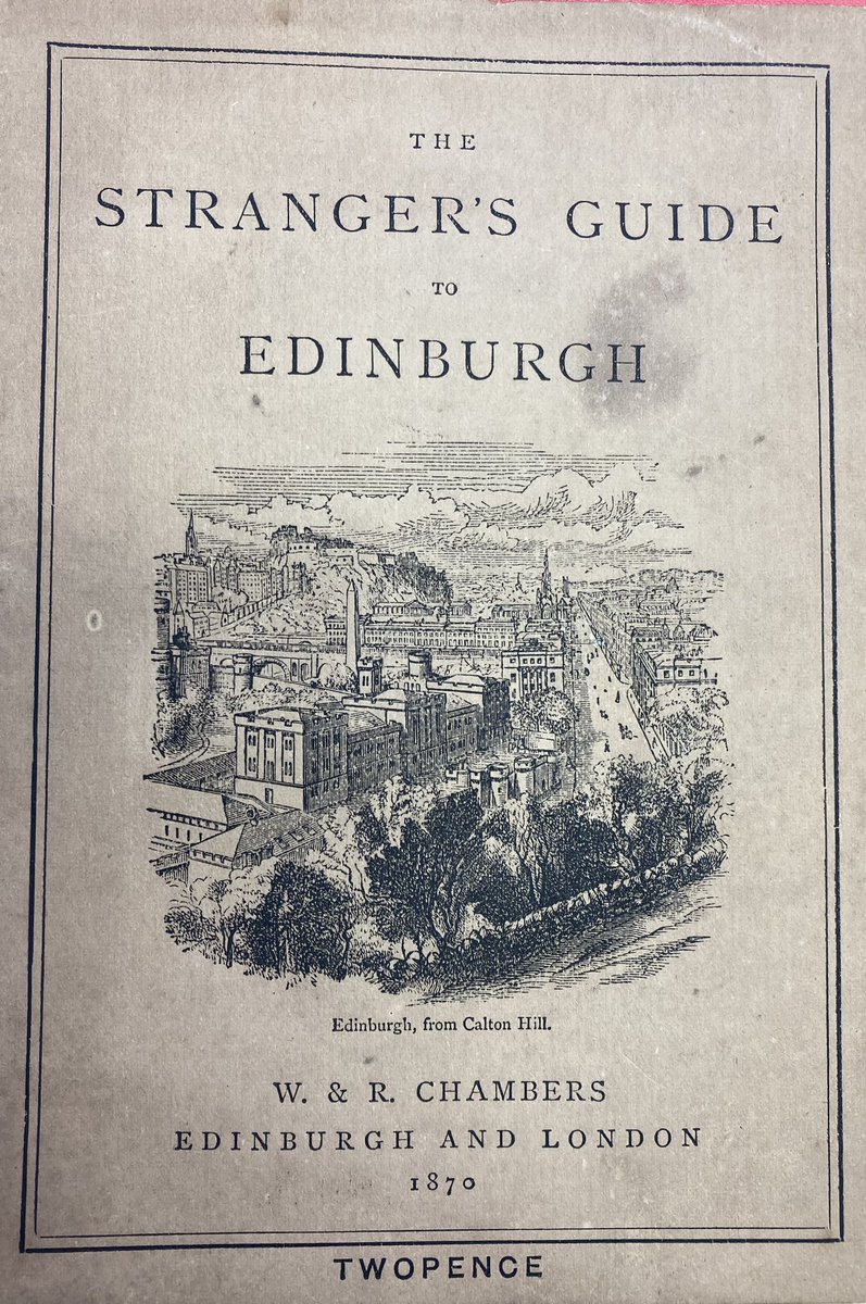 This guide to Edinburgh, dated 1870, says that ‘the stranger should not by any means quit Edinburgh without visiting Rosslyn Chapel.. situated about six miles southward’. Same applies for visitors today! @edinburgh @VisitMidlothian #ForeverEdinburgh