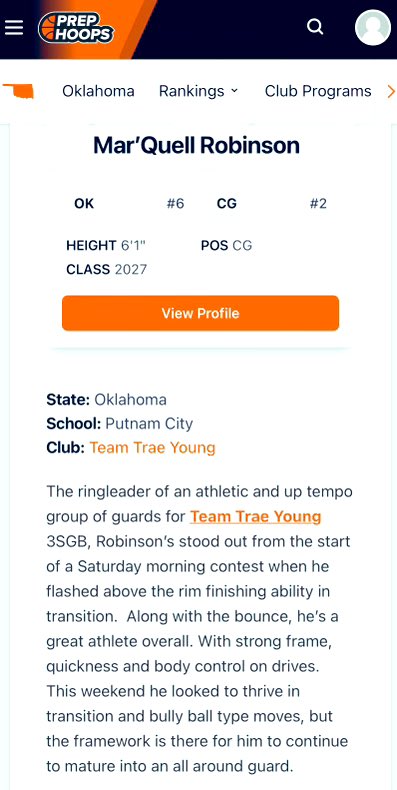 Really appreciate the write up and recognition @PrepHoopsOK 📈 @OkieBall_1 @NXTPROHoopsOK @teamtraeyoungmb @TEAM_TNEREFFID_ @dawg_hoop