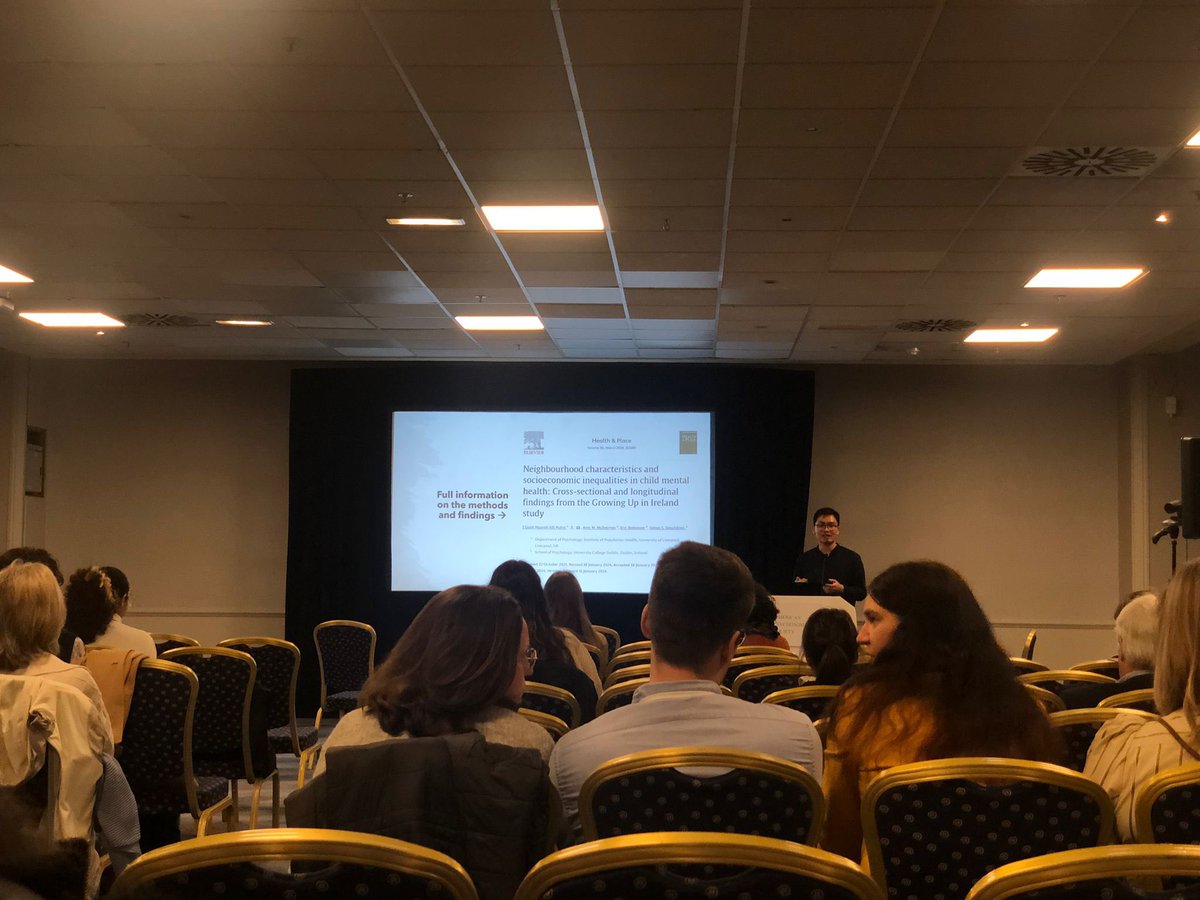 Delighted to share our recently published @coordinate_eu-research-visit-funded work on neighbourhood characteristics and socioeconomic inequalities in child mental health (doi.org/10.1016/j.heal…) at @connectAPS’ meeting #aps2024uk 📸: @AmyMcinerney1 @RosannaMMaletta